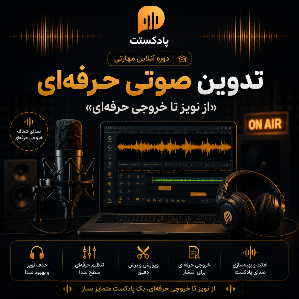 بسته آموزش تدوین صوتی حرفه‌ای
